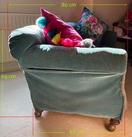 Photo of free Sofa – Ideal re-upholstery project (Long Wittenham OX14) #2