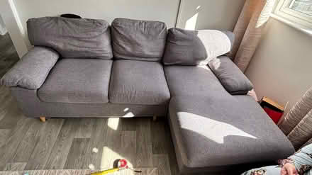 Photo of free Grey L shaped sofa (Blackrock) #1