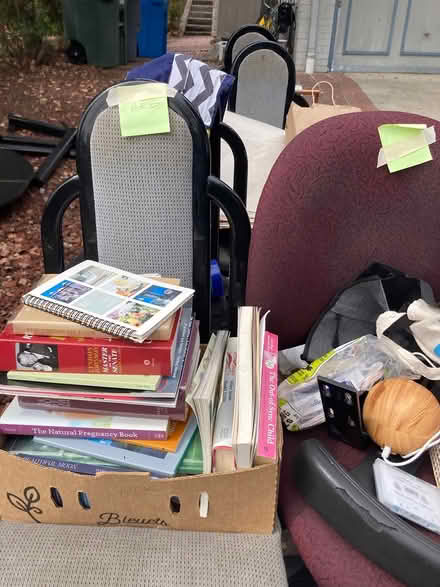 Photo of free Chairs, packing paper, plastic cups (Foothill Boulevard Cupertino) #1