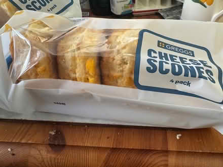 Photo of free Two lots of Greggs 4 cheese scones (Gosforth NE3) #1