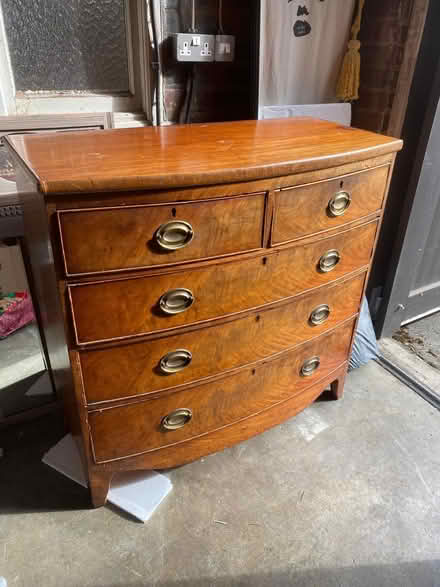 Photo of free Bow fronted chest of drawers (Watford WD174PL) #2