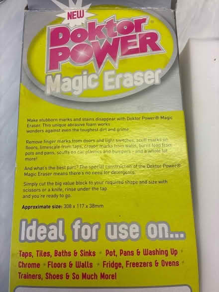 Photo of free Doktor Power Magic Eraser stain remover (Great Boughton CH3) #2