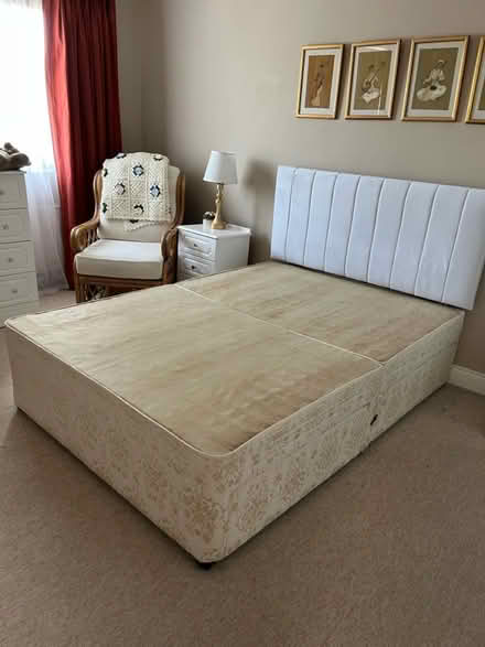 Photo of free Double bed headboard and base (Clonsilla) #1