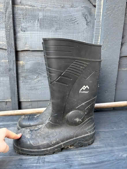 Photo of free Steel cap wellies UK9 (Poynton Sk12 1qb) #2