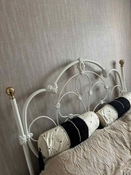 Photo of free Double Wrought iron bed frame and double mattress (Woolton L25) #2