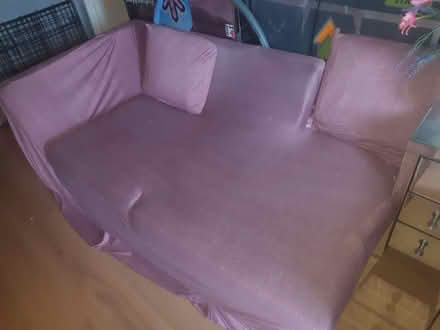 Photo of free velvet sofas L shape (no cush) (Walthamstow E17) #2