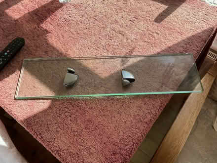 Photo of free Glass shelf with fixings. (Walton-on-the-Naze CO14) #1