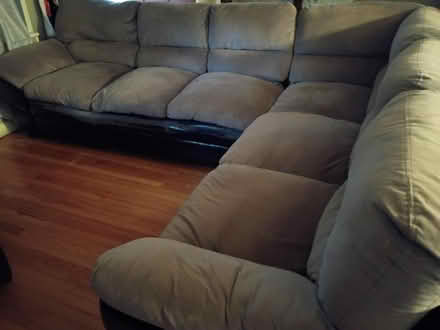 Photo of free Microfiber sectional w/Chair (Concord Ave/Broom Street) #2
