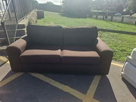 Photo of free Brown 2 seater sofa (Thorpe St Andrew NR7) #2