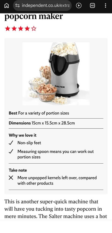 Photo of free Popcorn maker (GL1 Podsmead GL1) #1