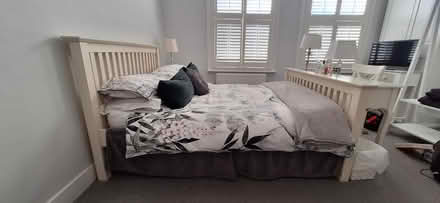 Photo of free White wooden double bed (Lion Gate TW9) #1