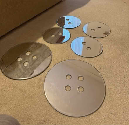 Photo of free Wall mirrors “button” mixed sizes (Runcorn WA7) #2