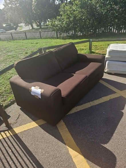 Photo of free Brown 2 seater sofa (Thorpe St Andrew NR7) #1