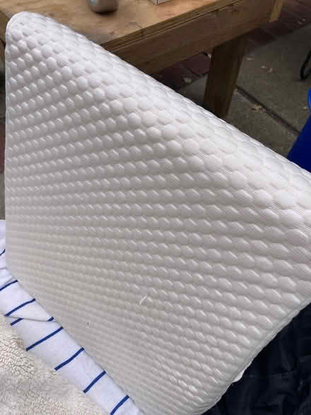 Photo of free Clean white bolster w. side pockets (Foothill Boulevard Cupertino) #1