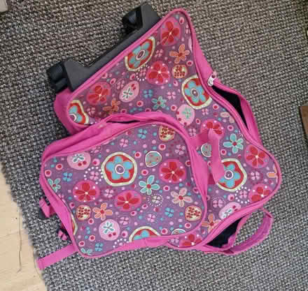 Photo of free Pink Flowered trolly bag and mini matching rucksack (Linden GL1) #1