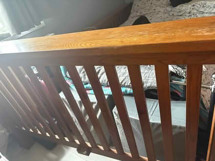 Photo of free King size solid oak bed frame (Clapham SW4) #3