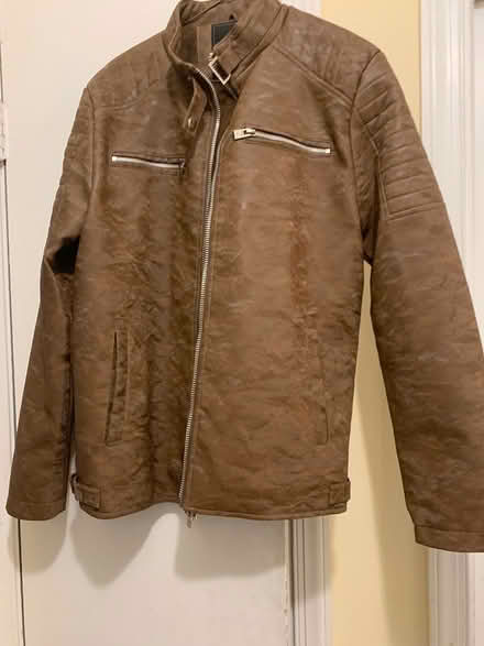 Photo of free Men’s faux leather jacket (Silver Spring) #1