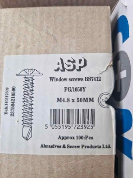Photo of free Boxes of window screws (for fixing Upvc Windows together) (West End LA3) #3