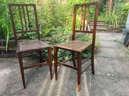 Photo of free Victorian cane seated chairs (Desford, Leicester LE9) #1