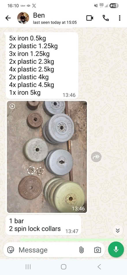 Photo of free Weights for dumbell (Forest Gate E7) #1