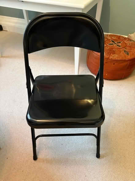 Photo of free 4 foldable black chairs (Chelsea SW3) #1