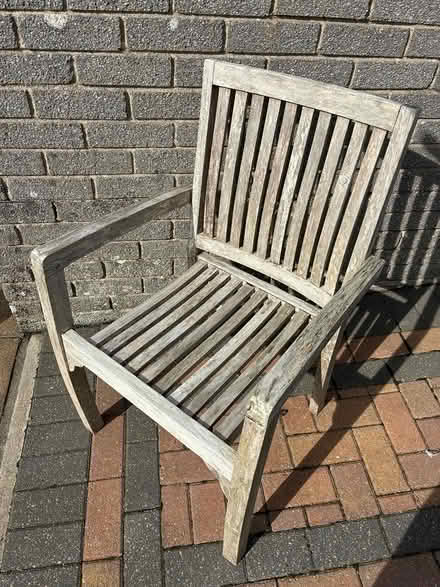 Photo of free Teak garden chair (Tavistock) #3