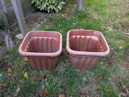 Photo of free 2 x large plastic pots (Hitchin SG5) #1