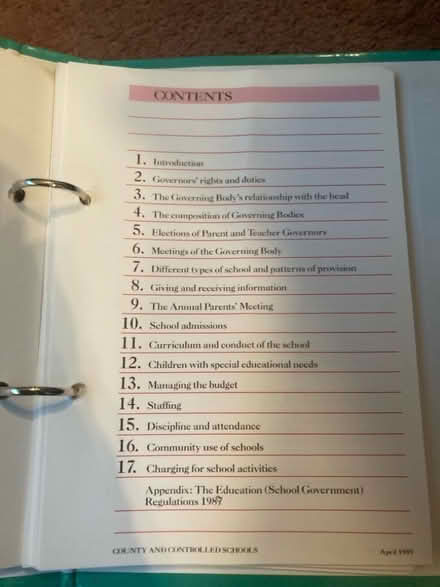 Photo of free Legacy School Governor Guide to the Law (Chineham RG24) #2