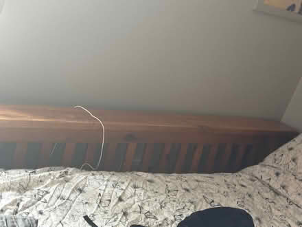Photo of free King size solid oak bed frame (Clapham SW4) #2