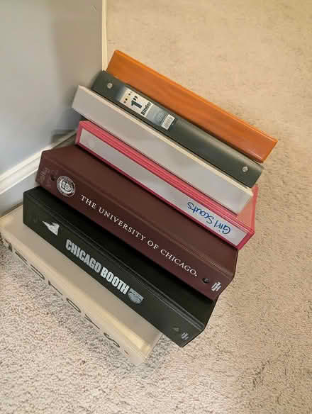 Photo of free Misc binders (63rd& main, DG) #1