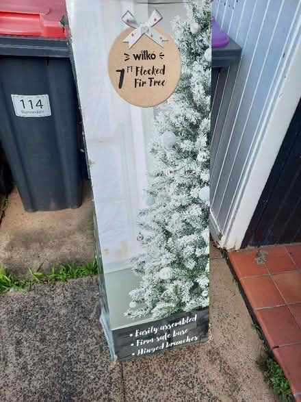 Photo of free 7ft flocked Christmas tree (Brookside TF3) #1