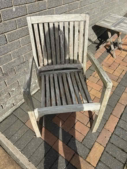Photo of free Teak garden chair (Tavistock) #2