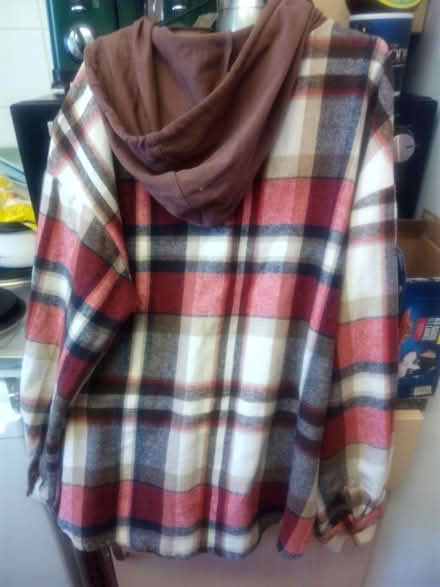 Photo of free Checked man's hooded shirt (Ashhill walk Bd47jf) #3