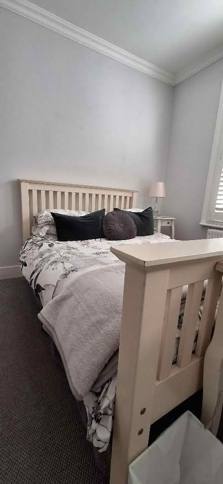 Photo of free White wooden double bed (Lion Gate TW9) #3
