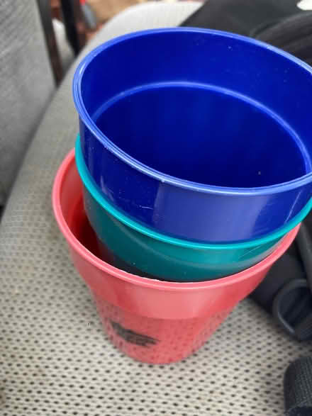 Photo of free Brightly colored plastic cups 4 kid (Foothill Boulevard Cupertino) #1