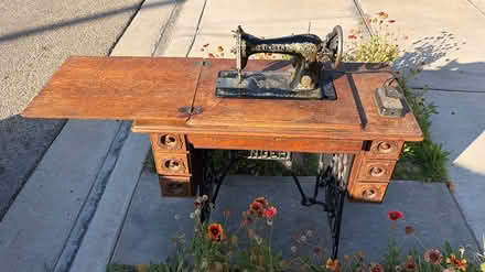 Photo of free Antique sewing machine with desk (East End, Ventura) #1
