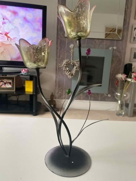 Photo of free Candle holder ornament pink green (Eastern Green CV5) #1