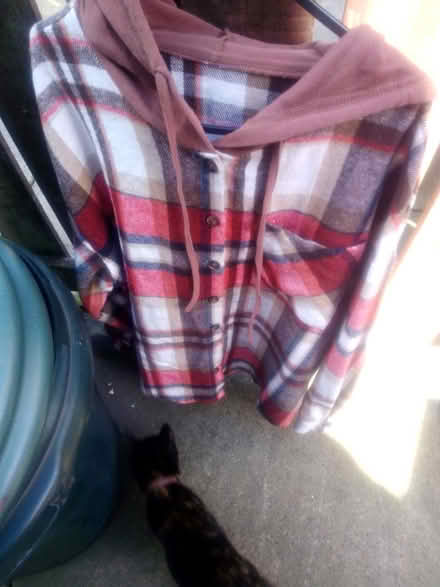 Photo of free Checked man's hooded shirt (Ashhill walk Bd47jf) #1
