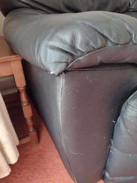 Photo of free Black Leather Two-Seater Sofa (Boscombe BH5) #3