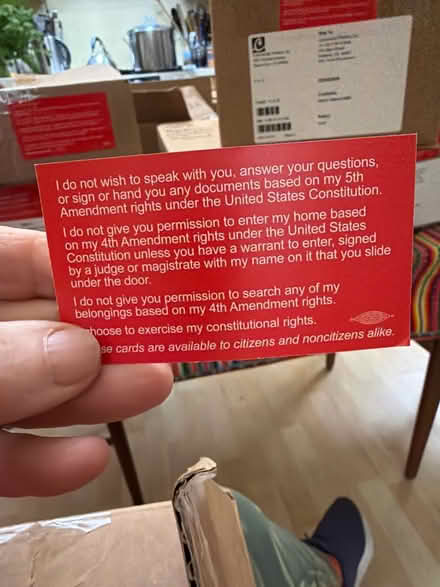 Photo of free Know your rights cards, Hmong (Berkeley) #2