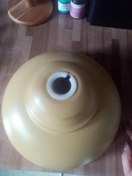 Photo of free Yellow metal light shade (keighley) (Keighley bd20) #2
