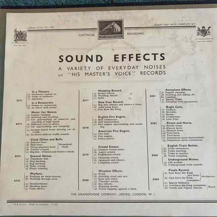 Photo of free Sound Effects from the 1930s. 78 RPM (Leintwardine SY7) #2