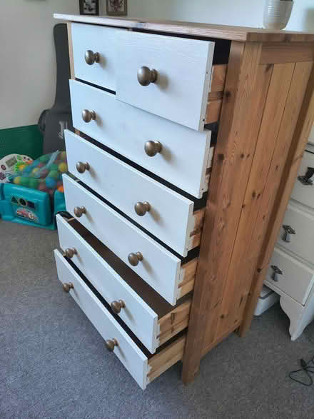 Photo of free Wooden chest of drawers (Harrold. MK43) #1