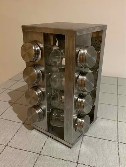 Photo of free Spice rack - rotating (16 bottles) (Bassingbourn-cum-Kneesworth SG8) #1