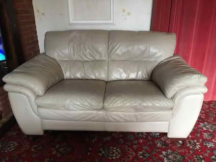 Photo of free Leather 2 seater sofa (Coleshill B46) #1
