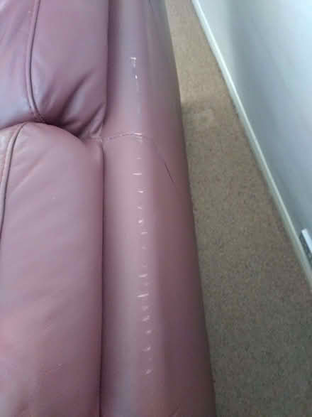 Photo of free Burgundy leather sofa (Bushey Heath WD23) #2
