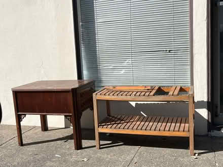 Photo of free Antique bedside or side table (140 Woodland Ave, San Rafael) #2