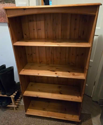Photo of free pine bookcase (Bozeat NN29) #1