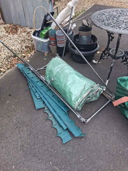 Photo of free Bistro table & 4 chairs, plastic garden edging, plastic pots (Eccleston PR7) #3