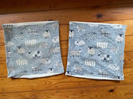 Photo of free Two sheep patterned cushion covers (Oakworth BD22 7QR) #1